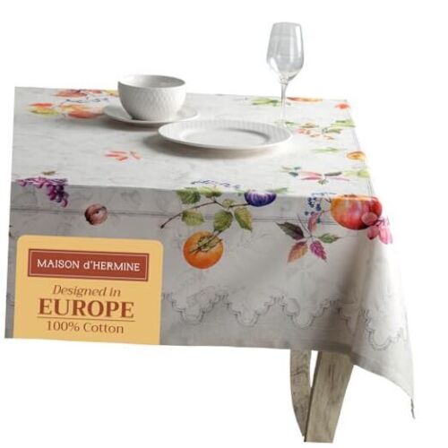 Tablecloths 100% Cotton Decorative Rectangle 18 - Fruit D'hiver 60"x108"