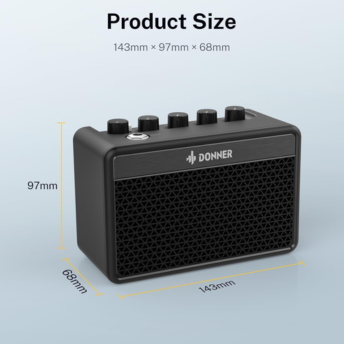 Mini Guitar Amp Small Electric Guitar Amplifier 5W Portable, Practice Guitar Com - Picture 3 of 8