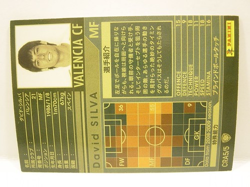 Panini WCCF 2008-09 CRA David Silva 1986 Spain　No.21 Valencia CF World Crack - Picture 7 of 8