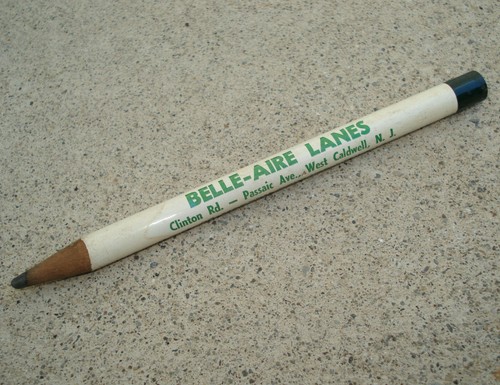 Vintage Bowlingbahn Fat Pencil BELLE-AIRE LANES West Caldwell NJ  - Bild 1 von 4