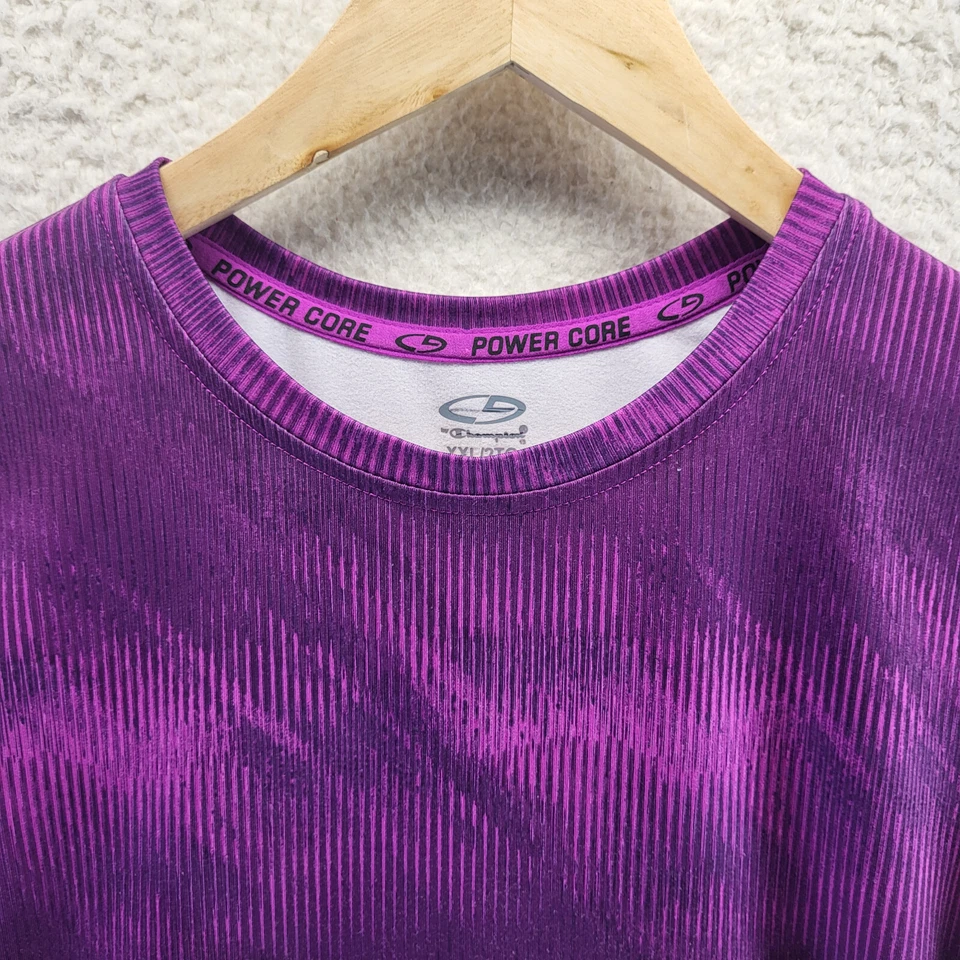 Camisa Champion Niños Niñas 2XL XXL Púrpura C9 Manga Larga Pullover Elastizada Foto 2 de 4