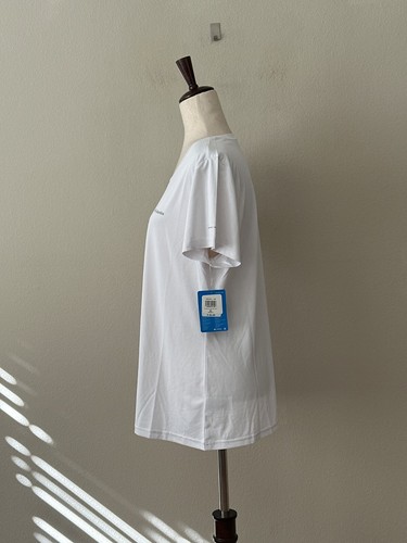 NWT! Columbia Women's Sz M Hike Short Sleeves Crew Neck T-Shirt Top White - Picture 3 of 6