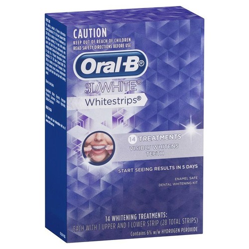 Oral B 3D White Strips 14 Teeth Whitening Treatments - Afbeelding 1 van 1