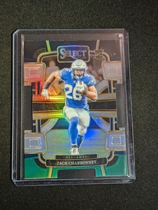 2023 Panini Select #86 Zach Charbonnet Black and Gold Prizms Die Cuts