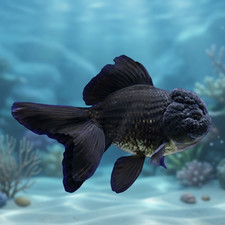 Black Oranda Goldfish Live Fish Freshwater Aquarium 3.5-4"