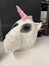 Dan Dee Big Greeter Heads PINK Horn Unicorn Plush Full Head Costume Mask