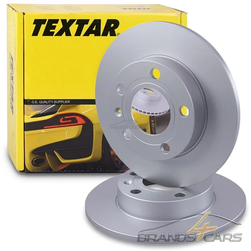 TEXTAR 2x BREMSSCHEIBE VOLL Ø245 HINTEN FÜR AUDI A4 8E B6 B7 SEAT EXEO 3R