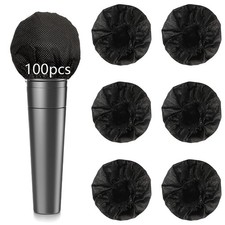 100PCS Microphone Cover Disposable Non-Woven Microphone Windscreen Protective...