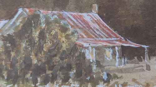 Original Watercolor Carl Salter Our Little Patch Alabama Cotton Picking - Picture 10 of 10