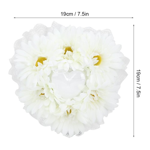 European Wedding Bride Ring Pillow Heart Shaped Ring Cushion For Jewery Case FG - Picture 7 of 11