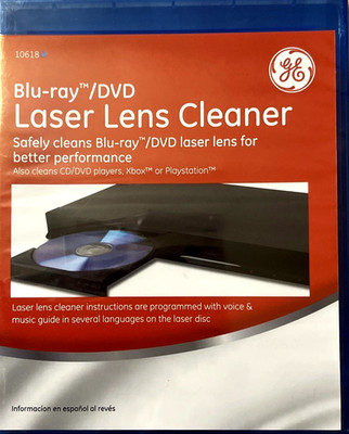 General Electric Blu-Ray/DVD Laser Lens Cleaner Disc - 10618 - CD/PS5/Xbox