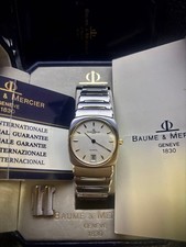 Baume & Mercier Riviera Watch 28.5mm 17.5cm Two Tone Quartz Excellent Working