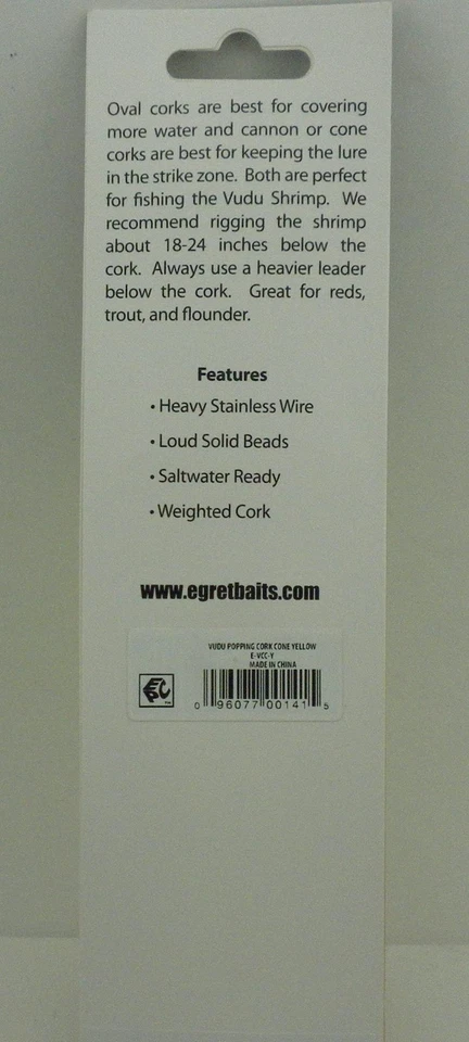 Vudu E-VCC-Y Cono Pesado Fuerte Popping Corcho Amarillo 2.5" Foto 3 de 3