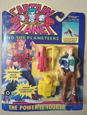 Captain Planet MOC 1991 Kenner Wheeler Grappling Hook Launcher RARE VERSION!!! 