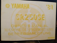 NOS GENUINE YAMAHA OWNERS MANUAL HANDBOOK SR250 SR 250 SR250SE 1980 3Y8 28199 81