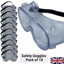 10 In Pack Safety Goggles Protective Glasses Googles Air Vent Lab Eye Protection