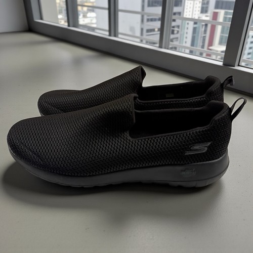 Zapatos para caminar Skechers Arch Fit sin cordones negros talla 13 con bolsa Snoop Dogg - Imagen 7 de 12