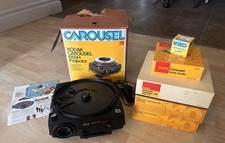 Kodak Carousel 650H Slide Projector With 3 Trays Carousel Stack Loader Lamp