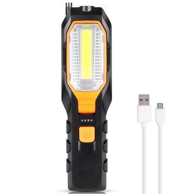 Rechargeable COB Work Light USB Adjustable LED Work Lamp With Magnetic Hook SET