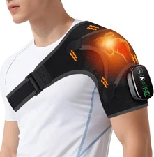 Electric Heated Vibration Shoulder Massager Shoulder Brace Relieve Shoulder Pain