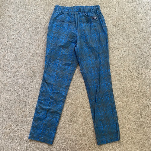 Wildfang Essential Drawstring Pant Green Blue Geometric Cotton Size Small Pride - Picture 2 of 7