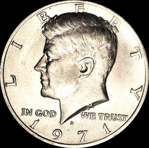 1971-D DDO KENNEDY HALF DOLLAR, RARE DDO-010, VERY BEAUTIFUL COIN, FAST SHIPPING - Picture 6 of 7