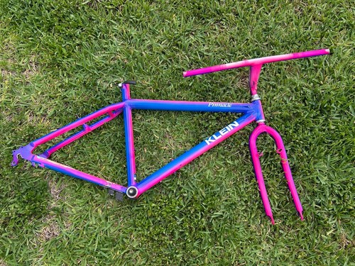 Vintage 1990s Klein Pinnacle 18" Horizontal Linear Fade MC1 Spinner Fork 1" MTB