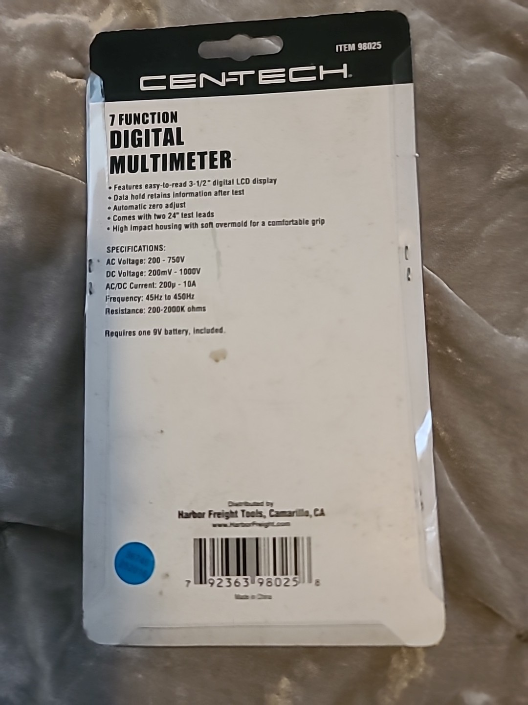 7 FUNCTION DIGITAL MULTIMETER Voltmeter Voltage Tester Auto Electrical BRAND-NEW