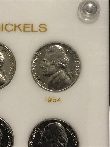 1950-1964 High Quality Proof Jefferson Nickel Set Capital Holder 420B - Picture 4 of 12