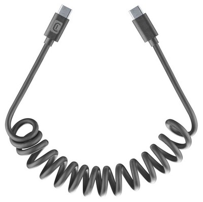 Cellular Line Spiral Cable Spiralkabel Rundkabel USB C auf USB C Männlich 1,2 m