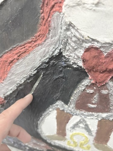Pintura al óleo original de Javier Echevarría 2015 El Dolor De La Palma Y La Virgen - Imagen 4 de 4