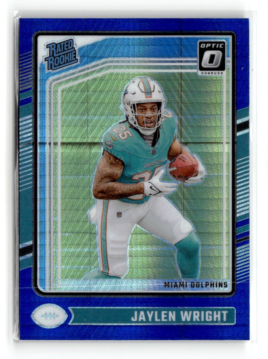 2024 Donruss Optic - Rated Rookie Jaylen Wright #249 Blue Hyper Prizm (RC)