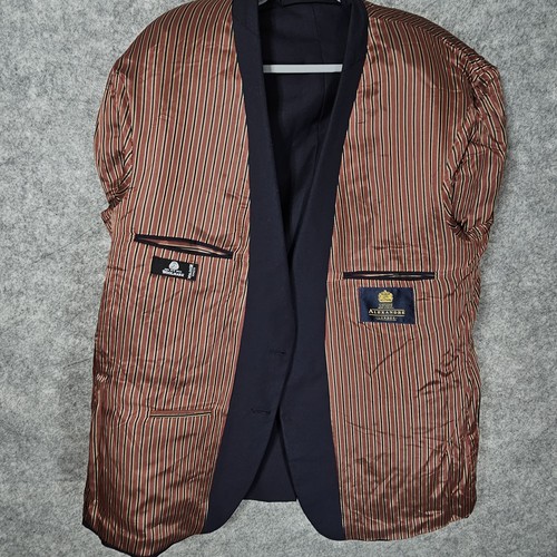 Alexandre London Blazer Herren 48R Blau 100% Wolle Sport Jacke Mantel Goldknöpfe - Bild 9 von 13