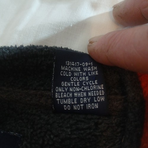 Vintage Mens Or Womans XS Vneck Orange Fleece Pullover From Gap - Picture 10 of 10