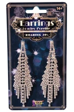 Brand New 1920s Flapper Rhinestone Earrings