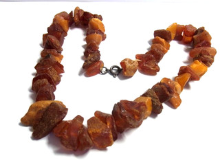 KETTE ROHBERNSTEIN GEWICHT 50 4g AMBER NATURBERNSTEIN 48cm LANG