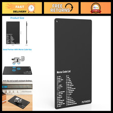 Morse Code Table Key - Learning Guide for Shortwave Radio Enthusiasts - Black