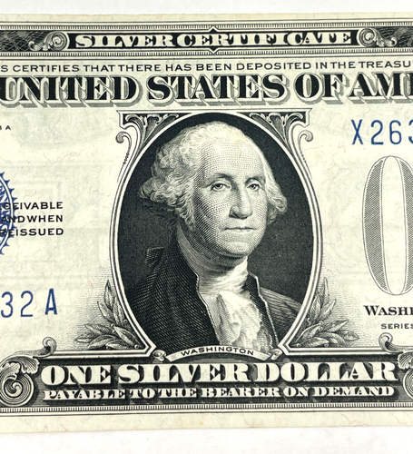 1928A $1 One Dollar BLUE Seal SILVER Certificate FUNNY BACK Crisp Unc Great Note - Picture 3 of 7