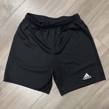 adidas Aeroready Boys Black Athletic Shorts Drawstring Elastic Waist 11-12Y
