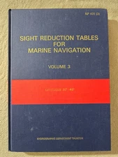 Sight Reduction Tables For Marine Navigation - HC Volume 3 Latitudes 30 - 45