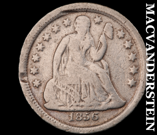 1856 Seated Liberty Dime - Small Date - Scarce Better Date No Reserve #C7667