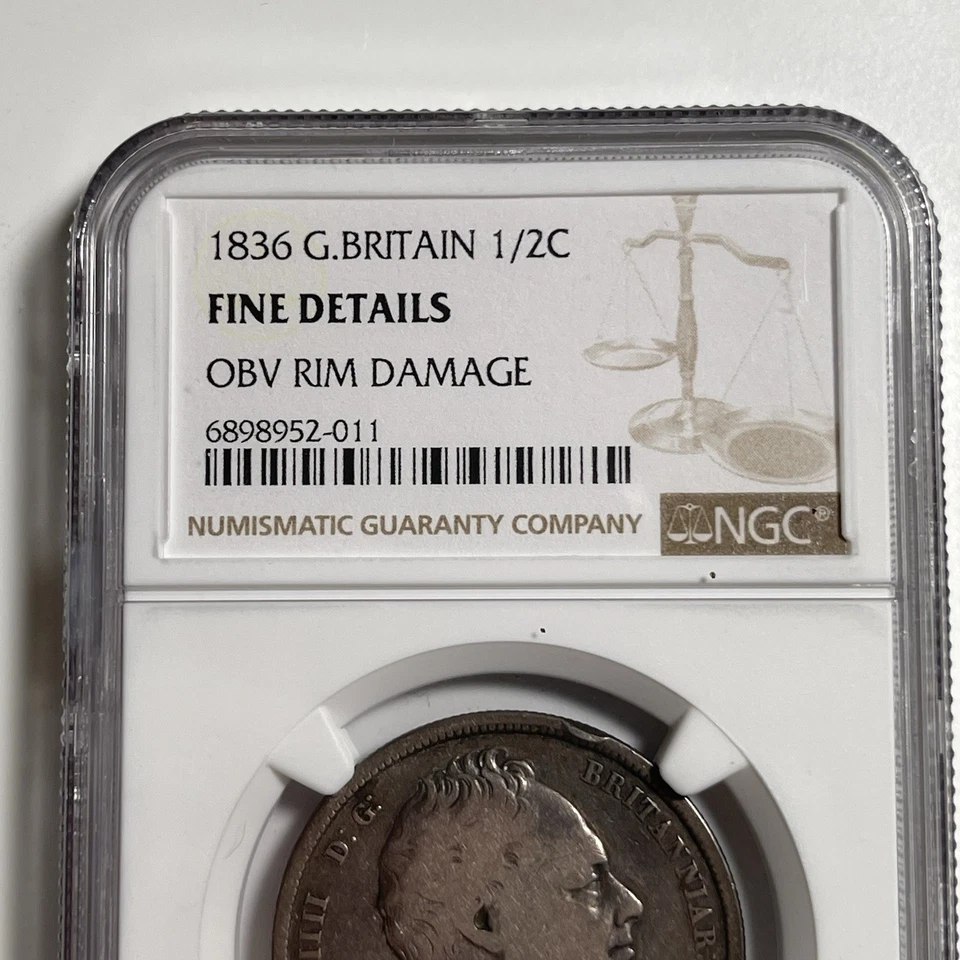 1836 George IV Half Crown 1/2 Great Britain NGC Graded Fine Details KM-714.2 - Image 4 of 4