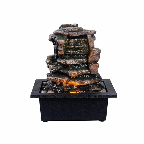 Wohndeko Wasserfall Meditation Brunnen Indoor Tischplatte viele natürliche Flussr... - Bild 2 von 9