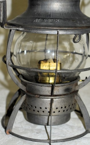 183a. ATCHISON TOPEKA & SANTA FE RAILROAD DRESSEL 9 1/4" LANTERN - VERY CLEAN - Picture 7 of 9
