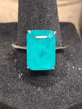 925 Emerald Ring Size 9.5