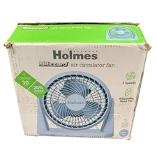 Holmes Blizzard Air Circulator Fan With 3 Speeds Adjustable Head Tilt Blue
