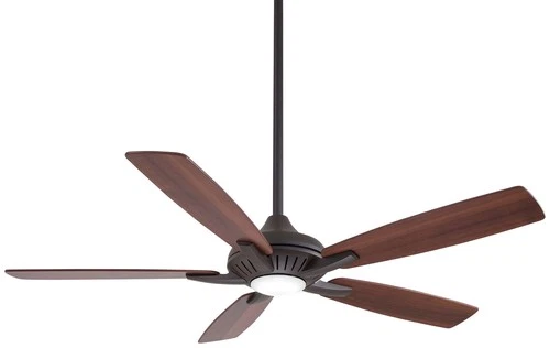 Minka Aire Dyno 52" Ceiling Fan - Medium Maple / Dark Walnut 5-Blade - Picture 1 of 6