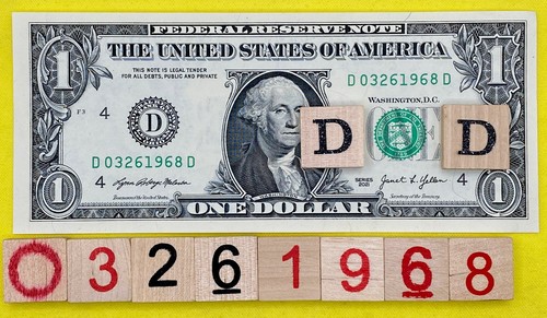 UNC March 26 1968 Birthday Date Note Fancy Serial Number $1 Dollar Bill CRISP FW - Picture 1 of 8