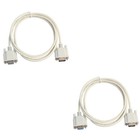 2pcs 1.5 Meters Straight RS232 Cable Male to Female Extension Cable