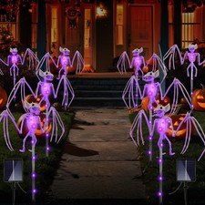 4/8PC Halloween Solar Bat Skeleton, Solar Gar...